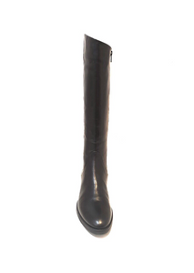 Marco Firenze Peffa Black Nero Zip Knee High Boots Made In Italy