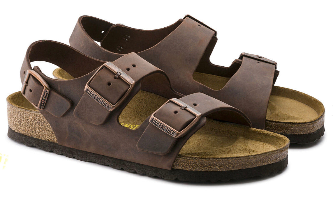 Birkenstock Milano Habana Oiled Leather Made In Germany