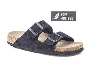 Birkenstock Arizona Midnight Blue Suede Leather Soft Footbed Made In Germany