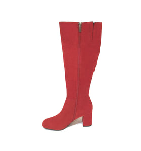 Bruno Premi I3003G Red Barolo Camoscio Suede Leather Zip Knee High Boot