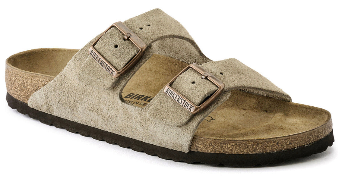 Birkenstock Arizona Taupe Suede Leather Made In Germany – Redpath Shoes ...