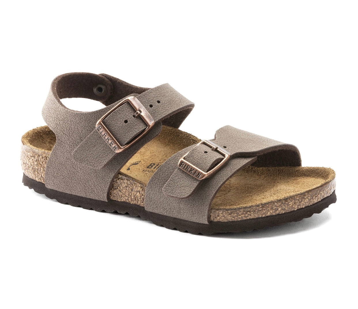 Birkenstock New York Kids Mocha Birko-Flor Nubuck Made In Germany