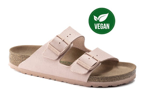 Birkenstock Arizona Rivet Logo Soft Pink Textile Vegan Made In Germany