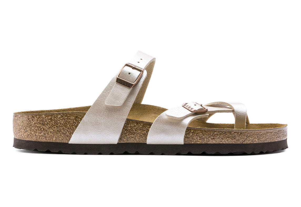 Birkenstock Mayari Graceful Pearl White Birko-Flor Made In Germany