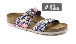 Birkenstock Sydney Supernatural Flowers Navy Soft Footbed Made In Germany