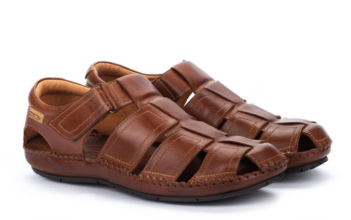 Pikolinos 06J 5433 Cuero Leather Sandals Mens Velcro Made In Spain