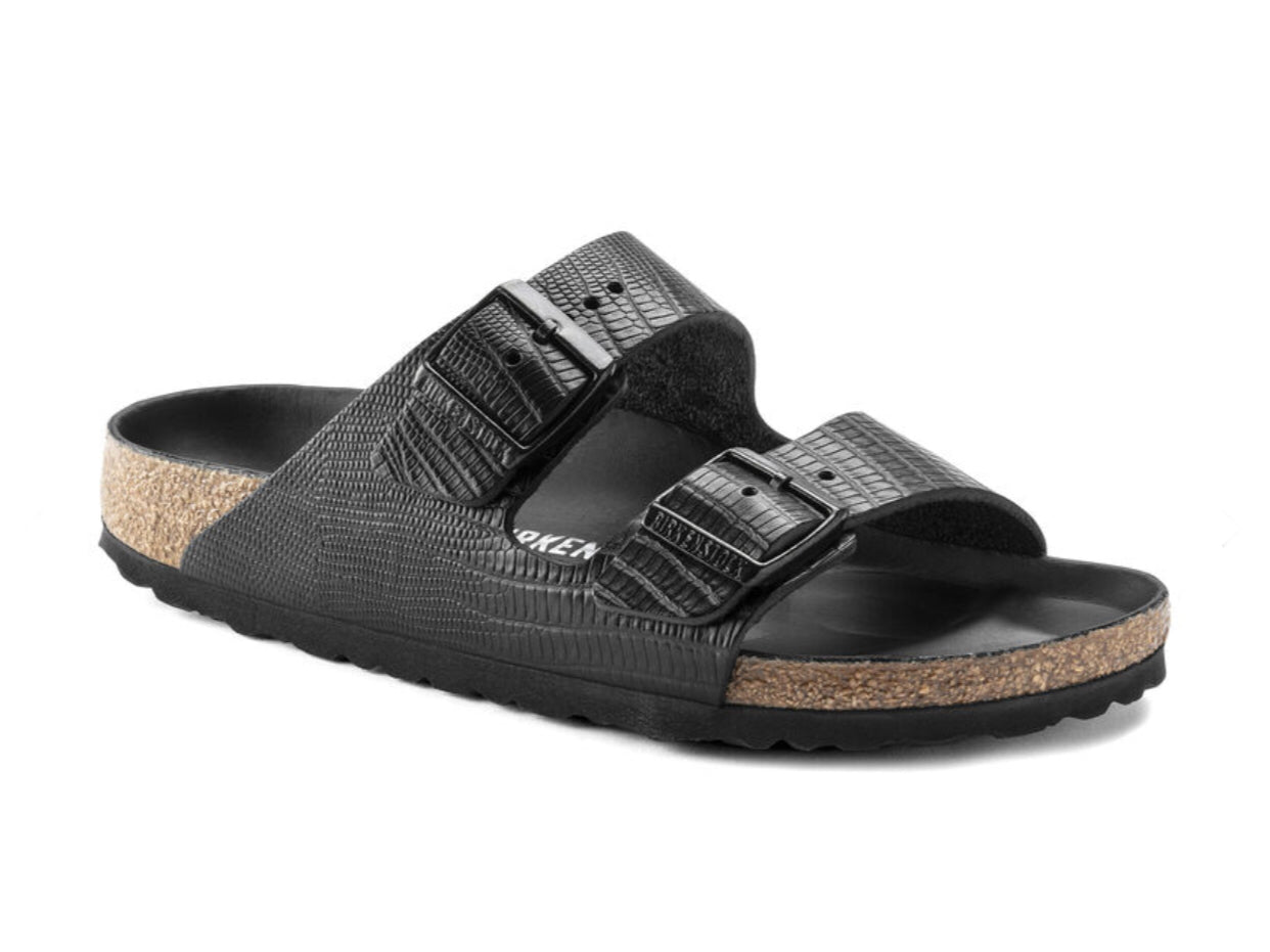 Birkenstock washed metallic store black