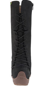 El Naturalista ND16 Black Lace Up Zip Long Boots Made In Spain