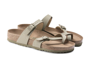 Birkenstock Mayari Faded Khaki Vegan Birko-Flor Made In Germany