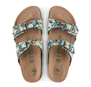 Birkenstock Sydney Dusty Blue Floral Birko-Flor Vegan Made In Germany