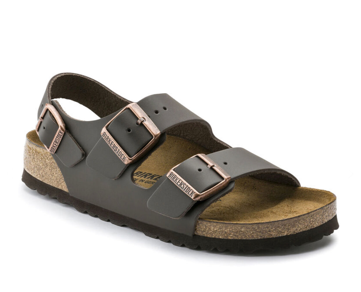 Birkenstock Milano Dark Brown Smooth Leather Made In Germany