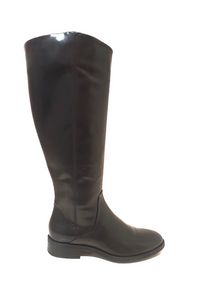 Marco Firenze Peffa Black Nero Zip Knee High Boots Made In Italy