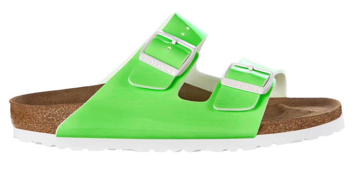 Birkenstock Arizona Patent Neon Green Made In Germany