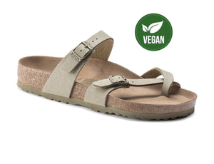 Birkenstock Mayari Faded Khaki Vegan Birko-Flor Made In Germany