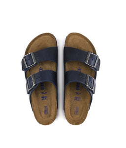 Birkenstock Arizona Blue Oiled Leather Soft Footbed Made In Germany