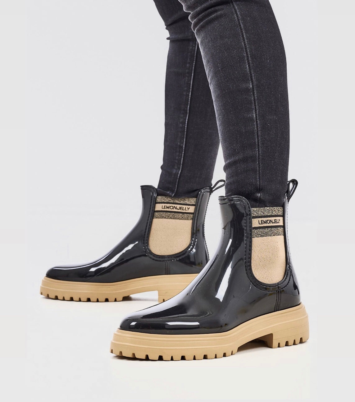 Lemon Jelly Flow 01 Black Chelsea Ankle Vegan Rain Boots Made In Portu Redpath Shoes Canberra