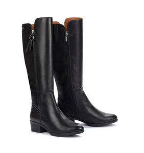 Pikolinos Daroca W1U-9653 Black Zip Knee High Boot Made In Spain