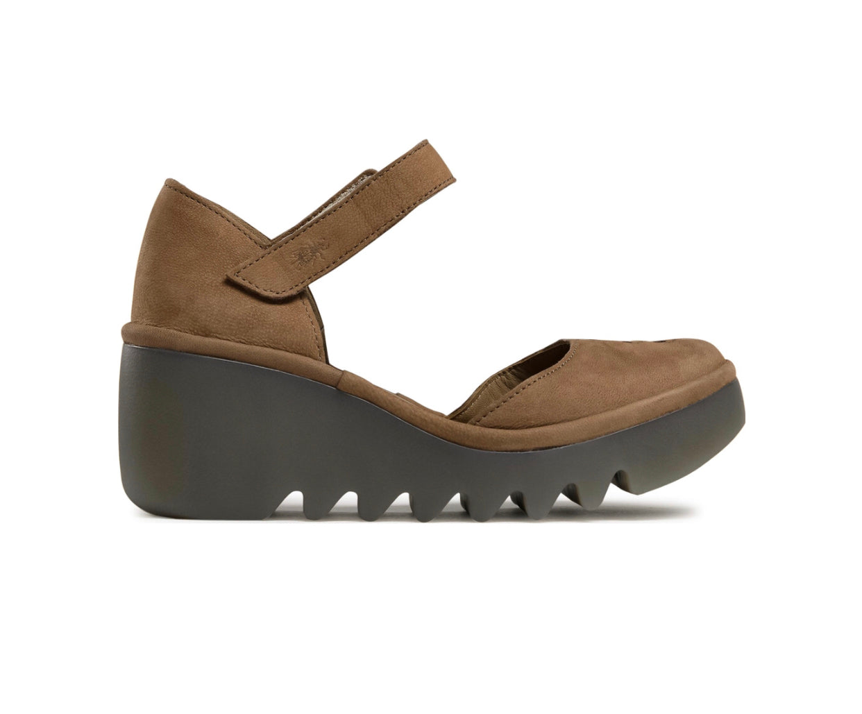 Fly London Biso305Fly Sand Leather Cupido Wedges Made In Portugal