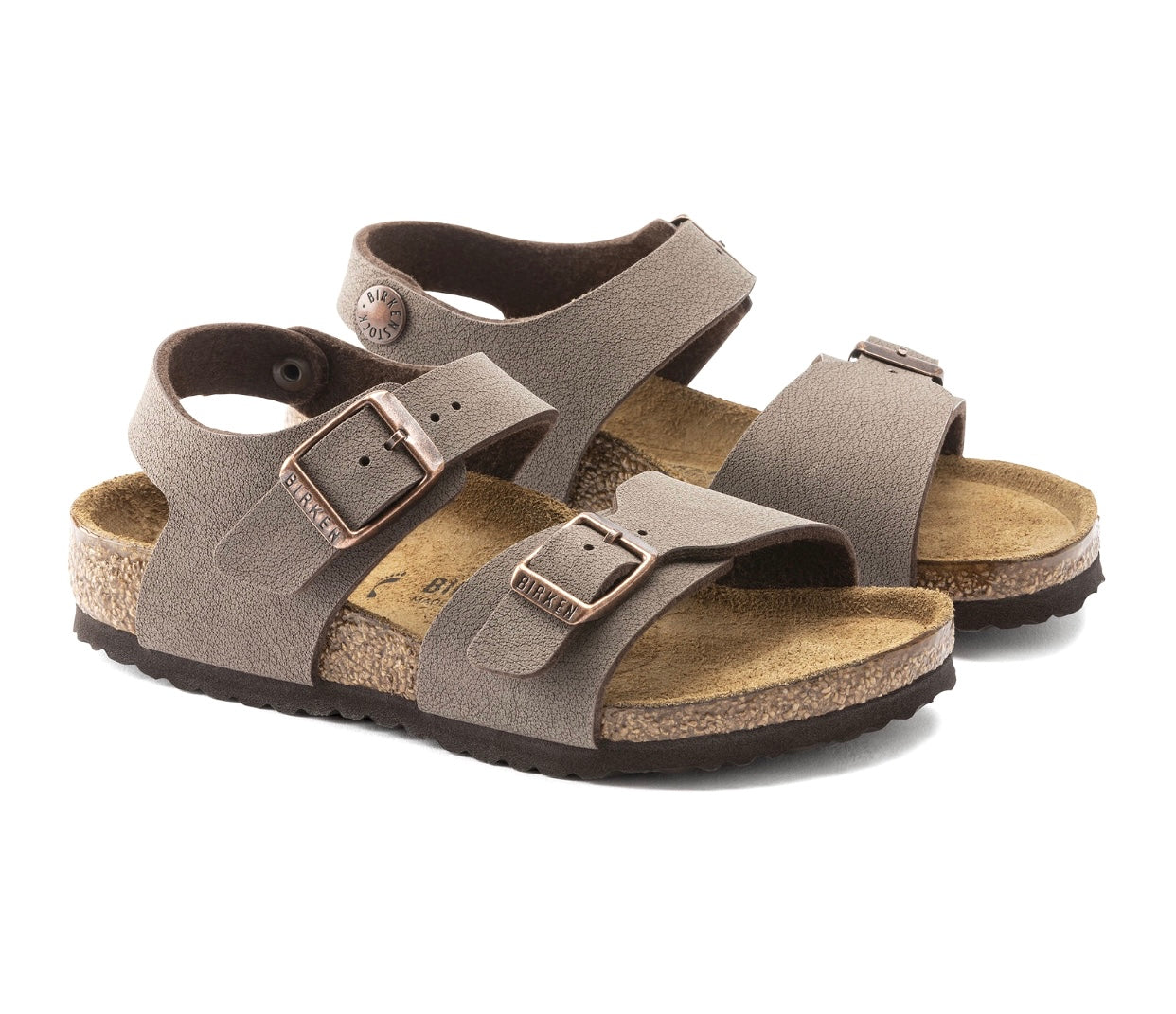 Birkenstock New York Kids Mocha Birko-Flor Nubuck Made In Germany