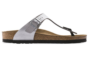 Birkenstock Gizeh Silver Birko-Flor Made In Germany