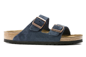 Birkenstock Arizona Navy Suede Leather Soft Footbed Made In Germany