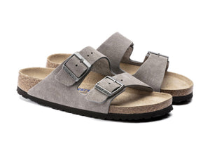 Birkenstock Arizona Stone Coin Suede Leather Soft Footbed Made In Germany