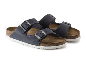 Birkenstock Arizona Stone Suede Leather Soft Footbed Made In Germany