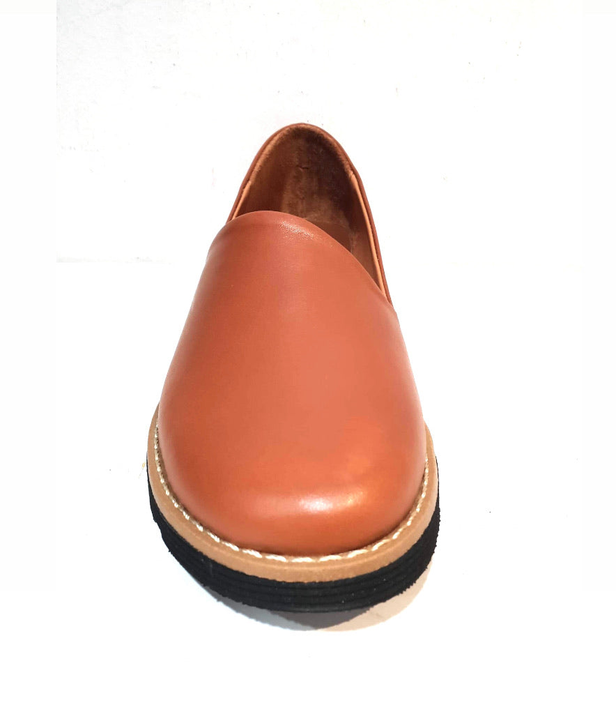 Sala Europe Gigi Tan Slip On Closed Toe Made In Turkey