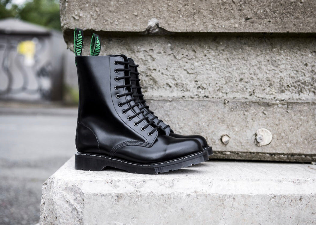 Black sales derby boots