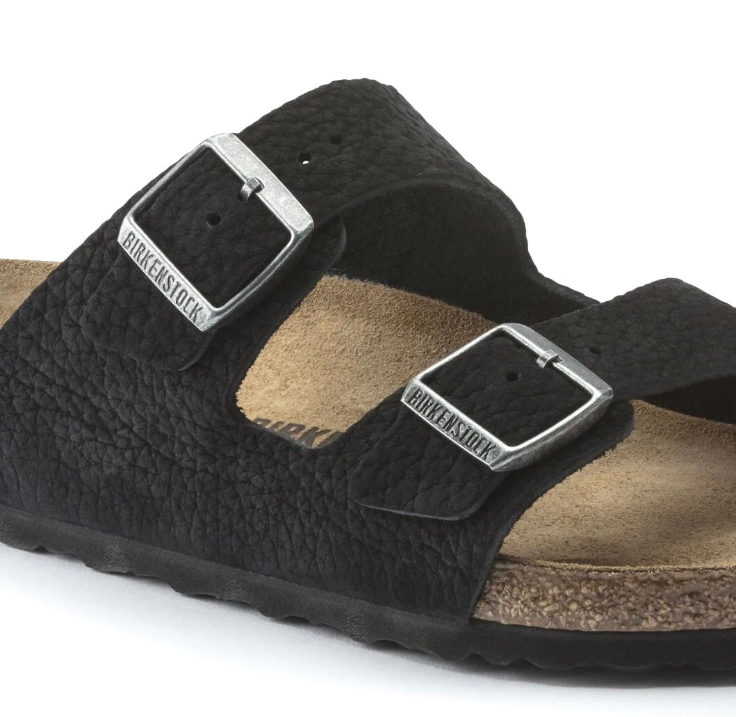 Birkenstock Arizona Desert Buck Black Nubuck Leather Made In Germany