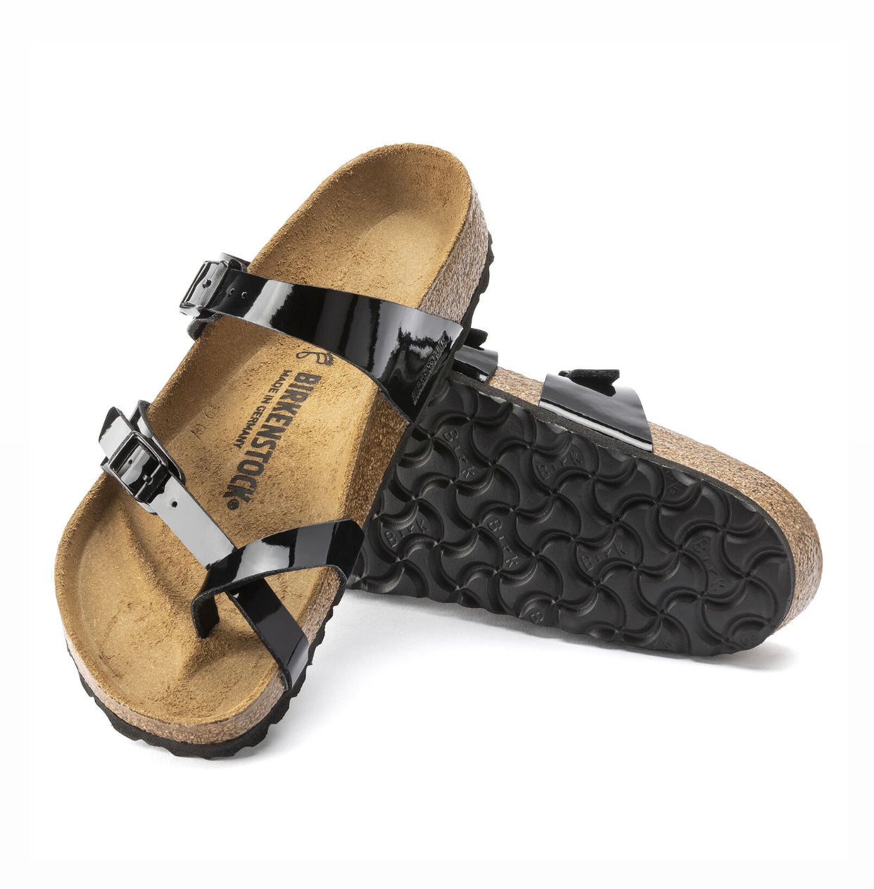 Birkenstock Mayari Black Patent Birko-Flor Made In Germany