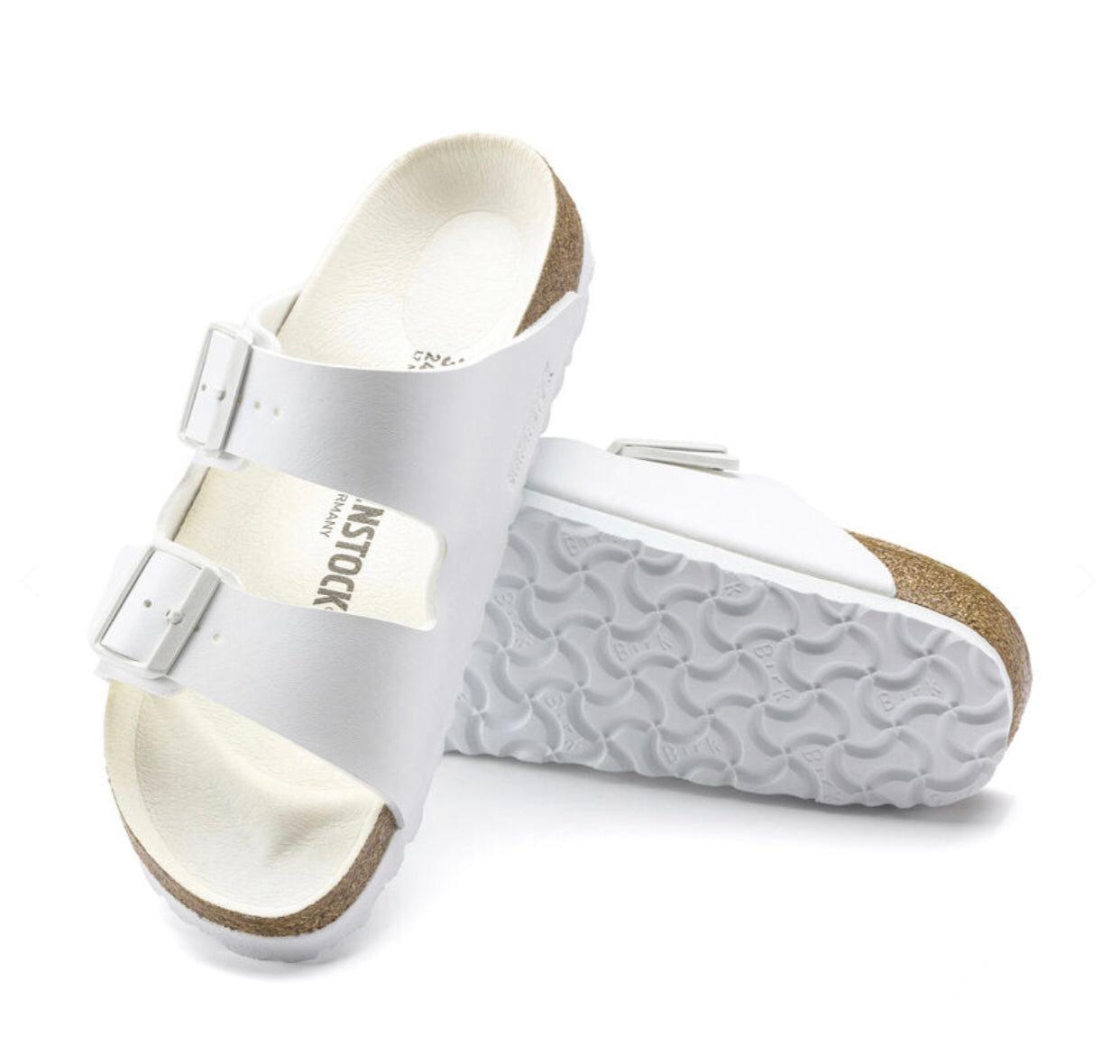 Birkenstock Arizona Semi Exq White Birko-Flor Vegan Made In Germany