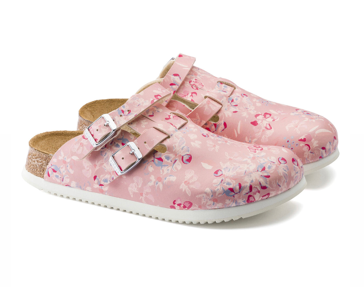 Birkenstock Kay Prof Flower Field Rose Birko-Flor Super Grip Made In Germany