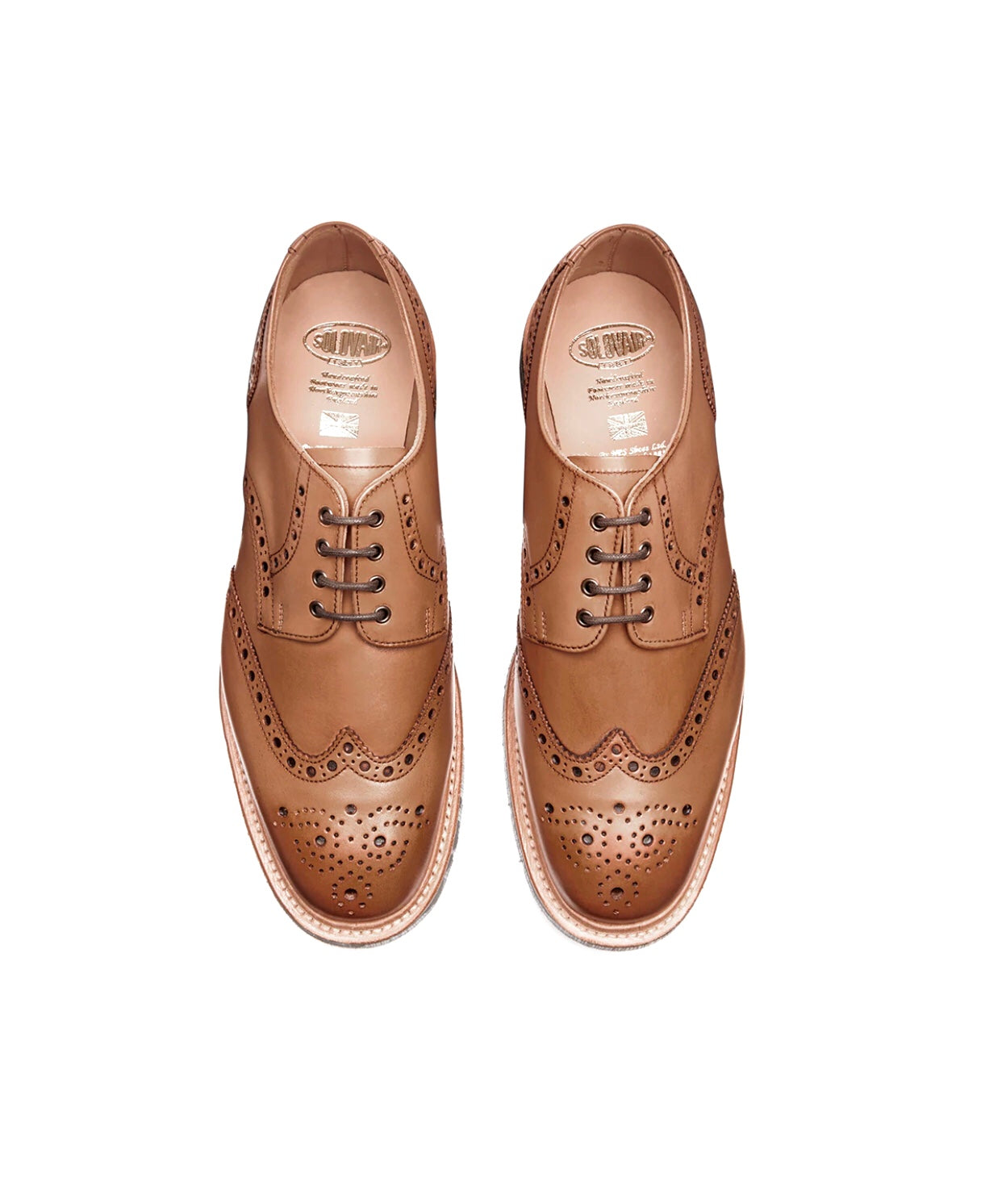 Solovair Acorn 4 Eyelet Gibson Brogue Shoe Made In England