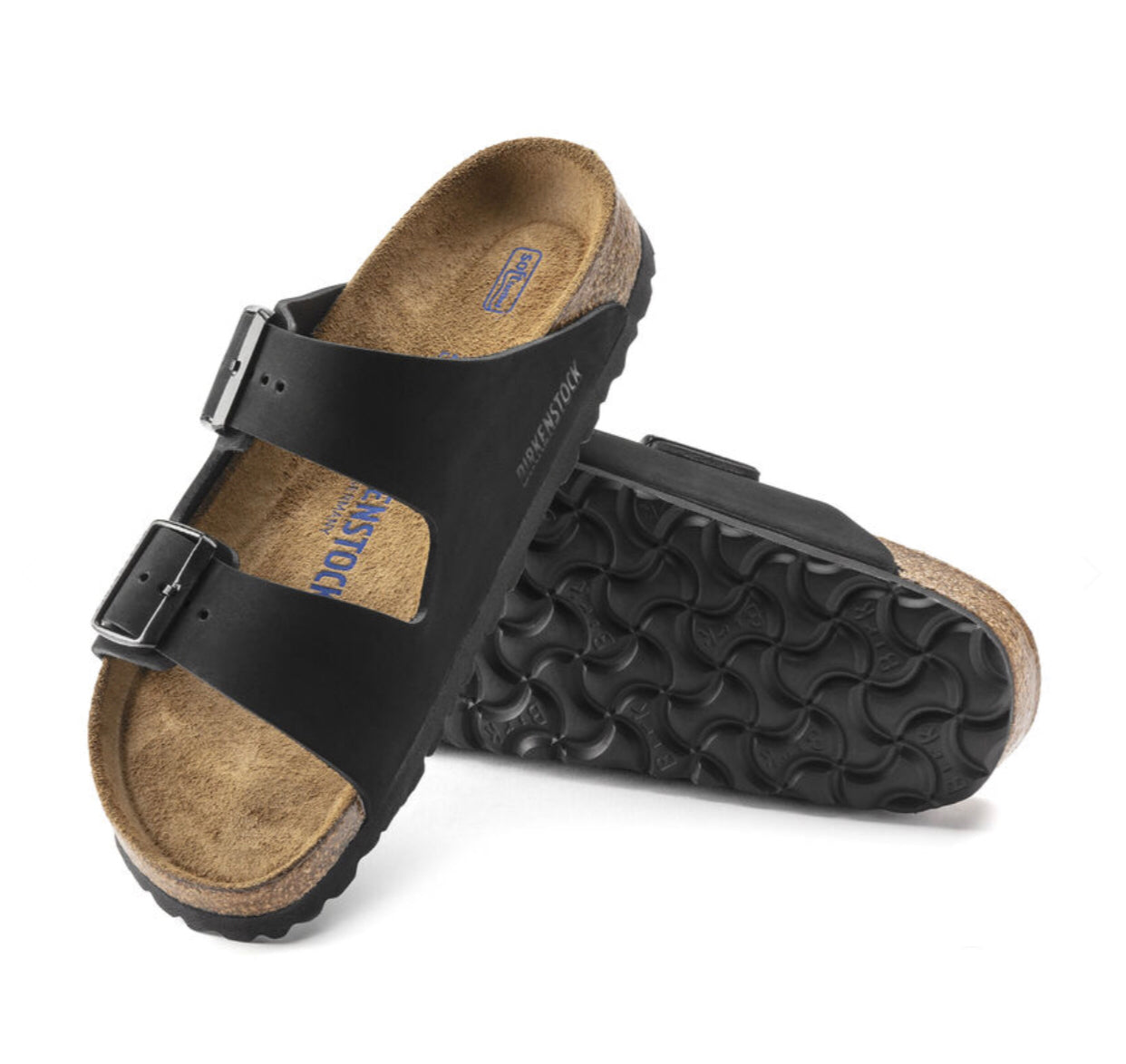 Birkenstock Arizona Black Nubuck Leather Soft Footbed Made In Germany