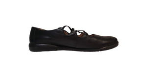 Wonders A-7821 Black Negro Leather Flats Made In Spain