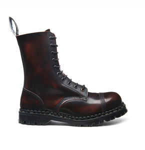 Gripfast Burgundy Rub-Off Steel Toe 10 Eyelet Boot Made In England