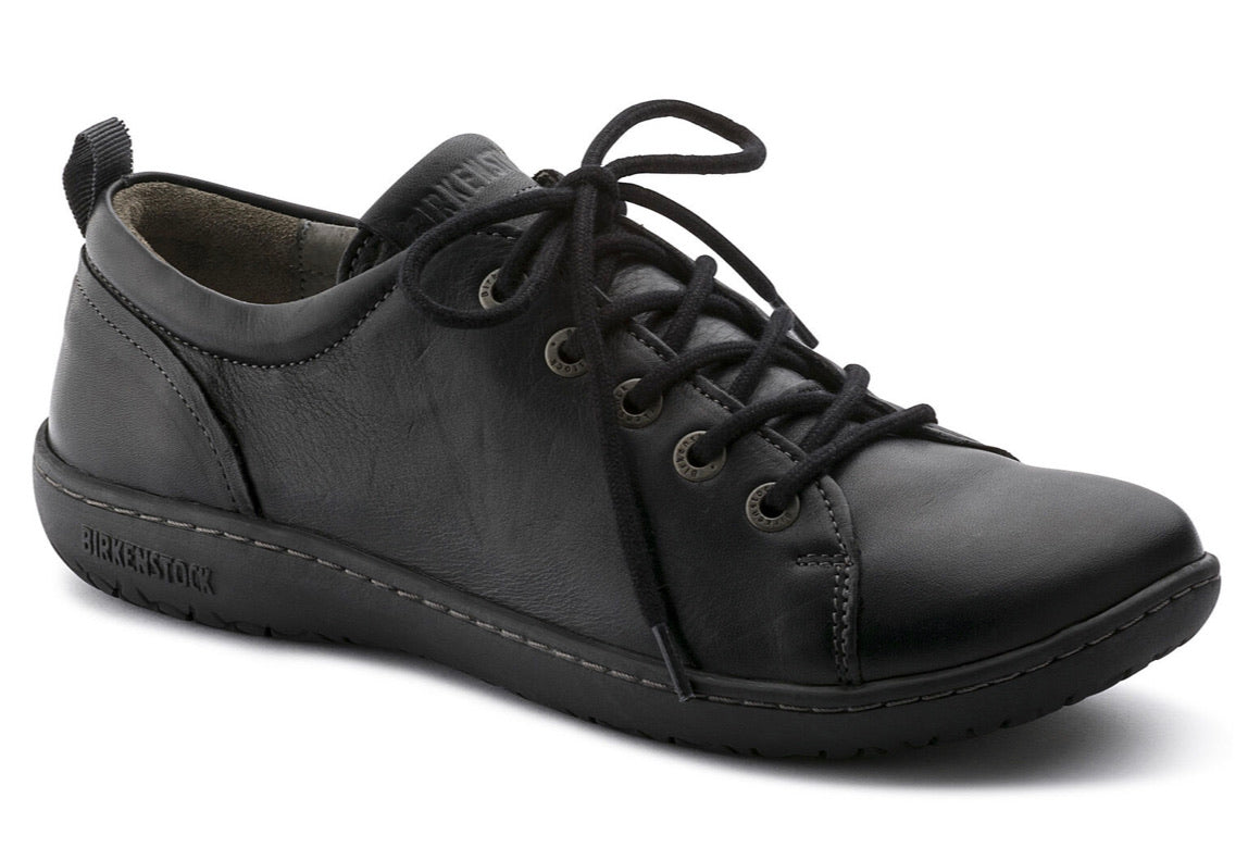 Birkenstock Islay Black Natural Leather 5 Eyelet Shoe