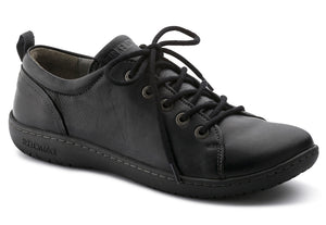 Birkenstock Islay Black Natural Leather 5 Eyelet Shoe