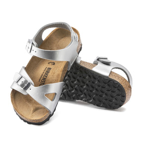 Birkenstock Rio Kids Silver Birko-Flor Made In Germany