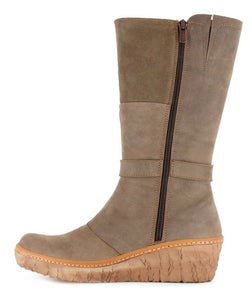 El Naturalista N5134 Plume Zip Wedge High Boots Made In Spain