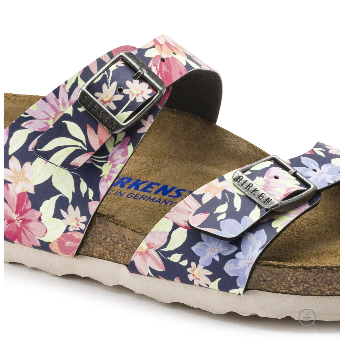 Birkenstock Sydney Supernatural Flowers Navy Soft Footbed Made In Germany