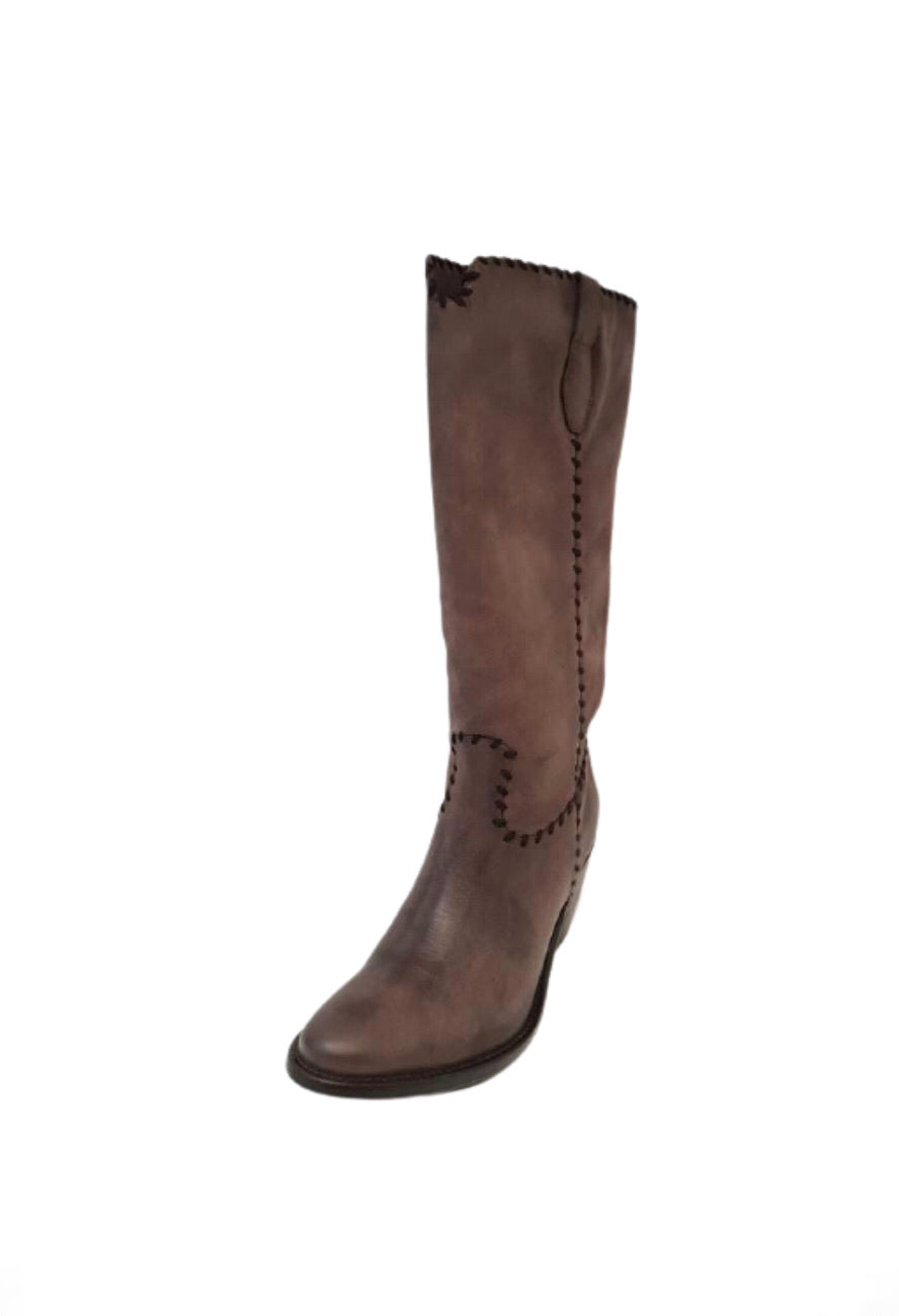 Progetto B087 Taurus Ciocc Brown Knee High Boot Made In Italy