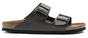 Birkenstock Arizona Vegan Anthracite Pull Up Birko-Flor Made In Germany