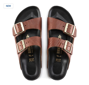 Birkenstock Arizona Cognac Embossed Leather Made In Germany