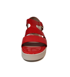 Wonders D-8004 Rojo Red Patent Leather Wedge Made In Spain