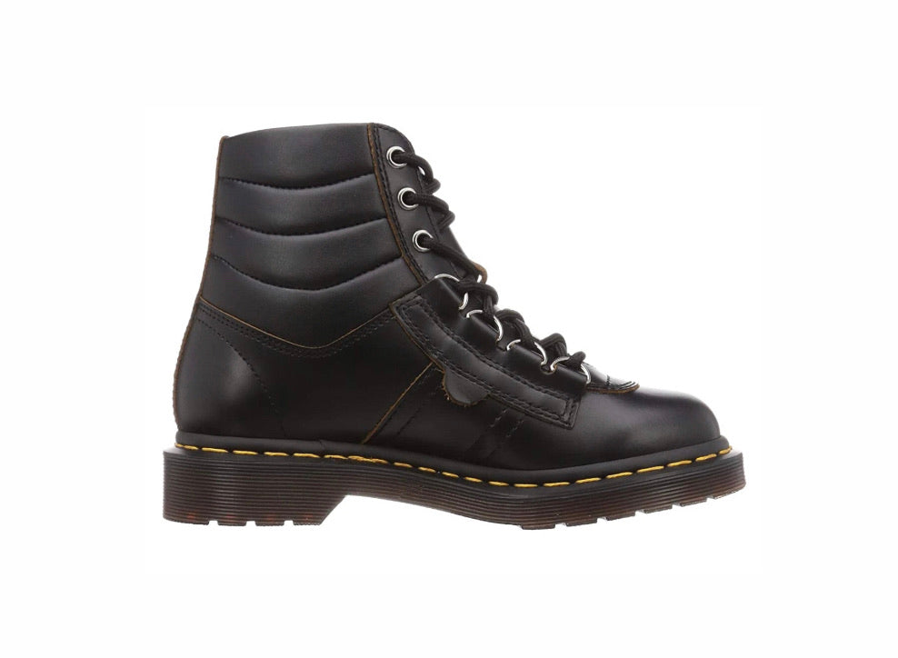 Dr. Martens Kamin Black Smooth Vintage Ankle 7 Eyelet Boot
