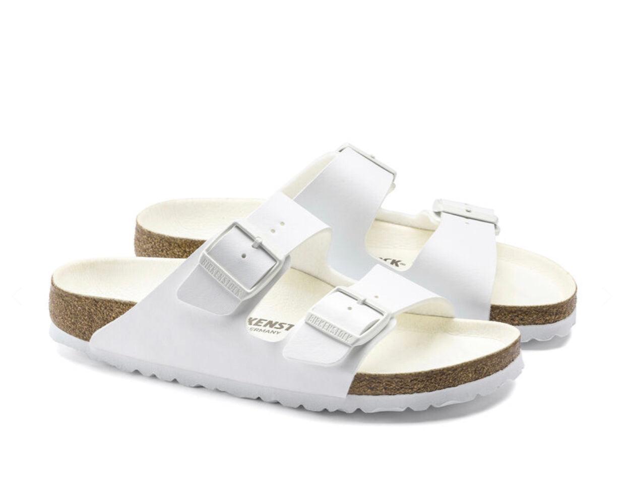 Birkenstock Arizona Semi Exq White Birko-Flor Vegan Made In Germany