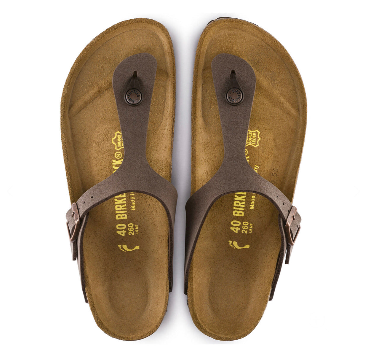 Birkenstock Gizeh Mocca Nubuck Birko-Flor Made In Germany