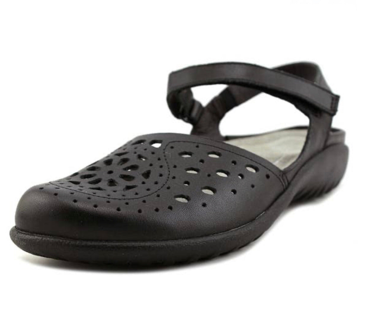 Naot Arataki Black Raven Leather Ladies Sandals Made In Israel